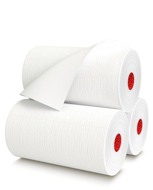 Rollo de papel de cocina blanco XXL, doble capa, máxima absorción, 120  hojas, suave, multiusos, limpieza, papel 100%