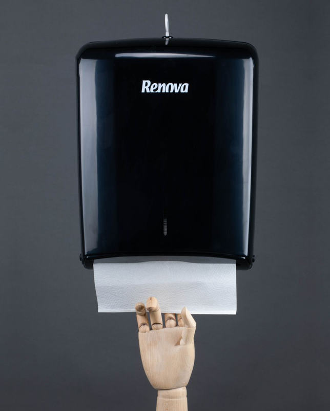 RENOVA | Distributeur pour les essuie-mains Noir | Distributeur essuie-mains