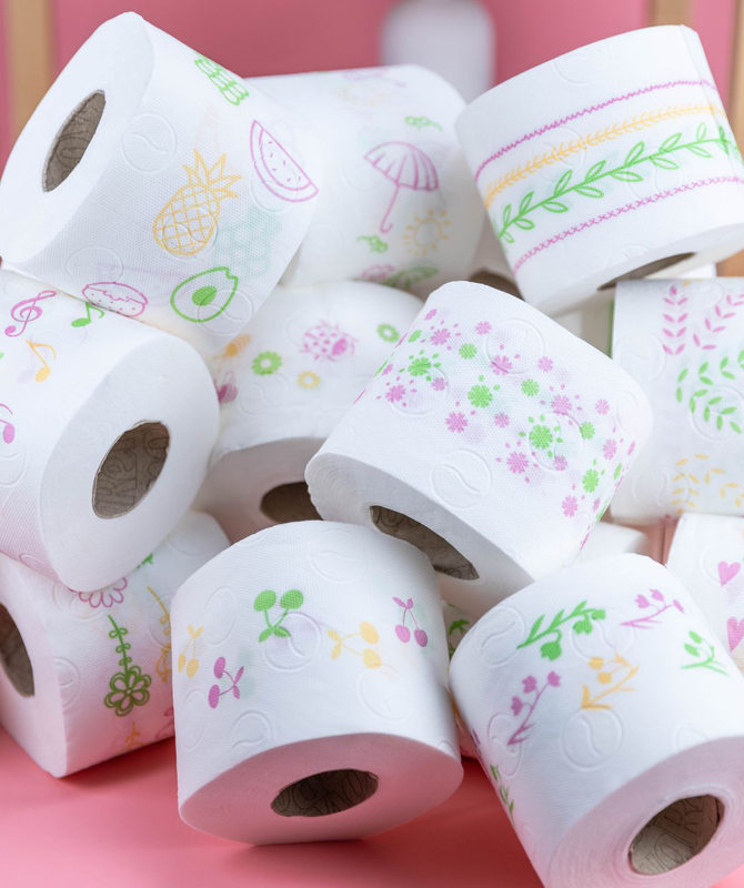 SOLUSTRE 4 Rolls roll paper toilet tissue bath towel Bathroom Supplies  paper decorate dropshipping Toiletries cute tissue paper household products  the