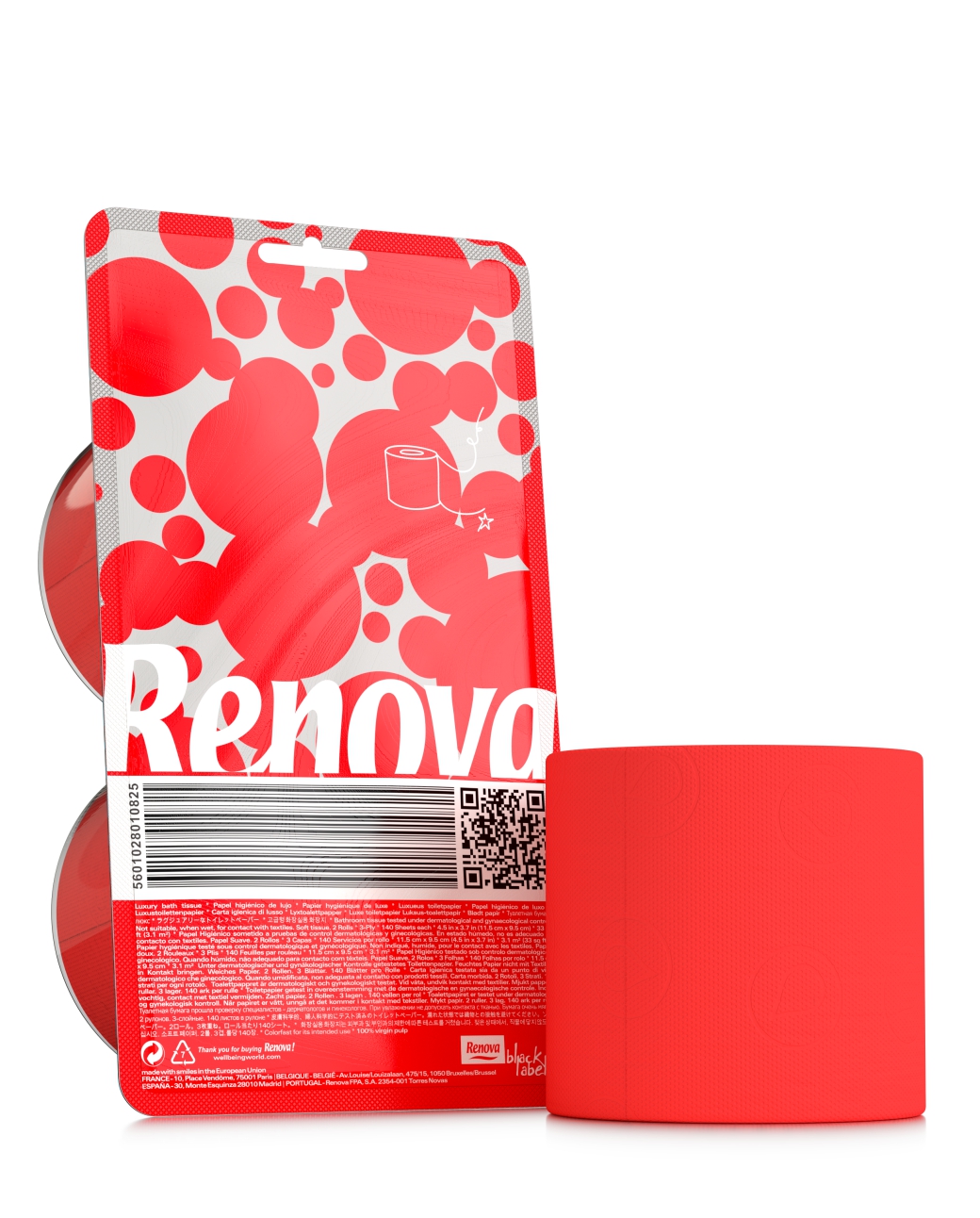 Red Toilet Paper Pack, Renova