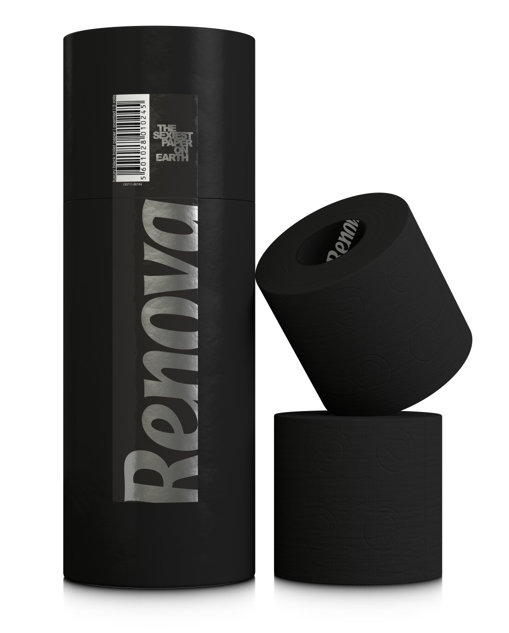 Black Toilet Paper 3 Rolls Gift Box, Renova