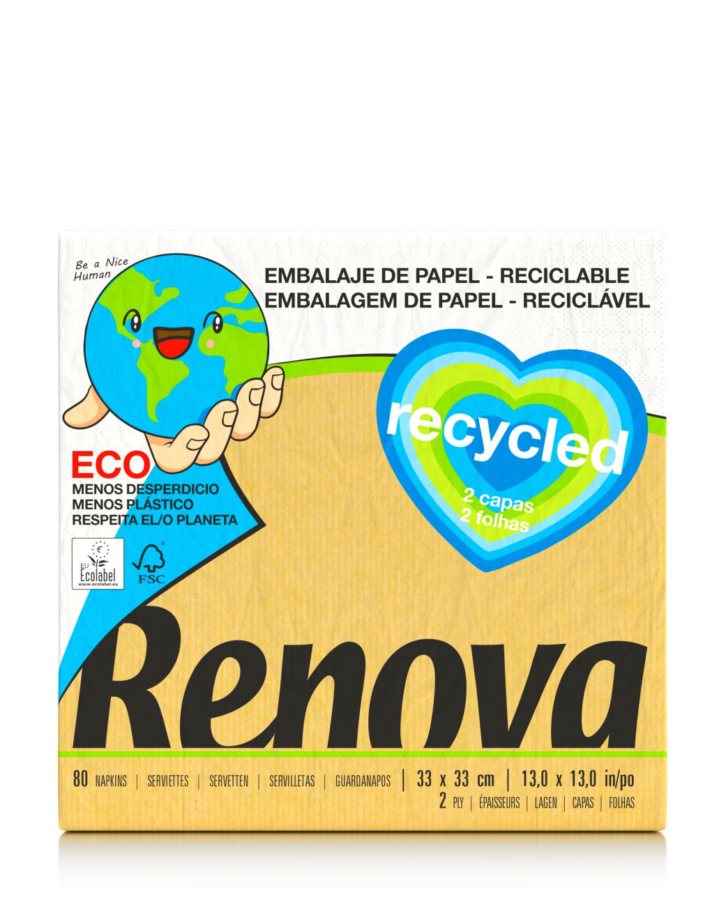 Acheter codima Serviettes papier recyclé FSC 33 cm, 50 serviettes